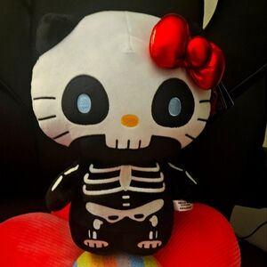 Hello Kitty Skeleton Halloween Kidrobot Sanrio Skelebones 13" Plush Stuffed Cat
